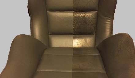 Exemple de rénovation cuir par peinture